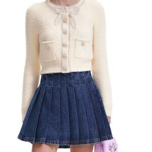 Self-Portrait Embellished Bow Cardigan ,Size S, NWT, Retail Price: 540$